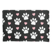 Patroon van poten, reuzenpoten, witte poten, roze kussensloop (Voorkant)