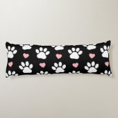 Patroon van poten, reuzenpoten, witte poten, roze  lichaamskussen (Achterkant)