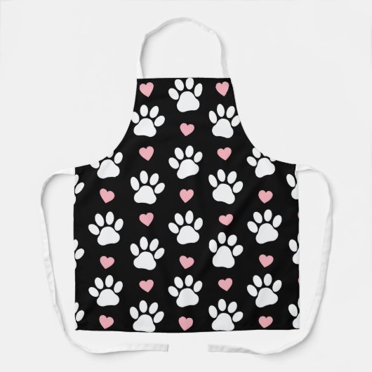 Patroon van poten, reuzenpoten, witte poten, roze schort (Voorkant)