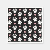 Patroon van poten, reuzenpoten, witte poten, roze  servet (Voorkant)