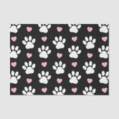 Patroon van poten, reuzenpoten, witte poten, roze  tissuepapier (Voorkant)