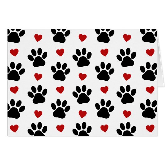 Patroon van poten, reuzenpoten, zwarte poten, rode (Voorkant Horizontaal)