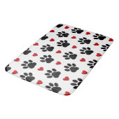 Patroon van poten, reuzenpoten, zwarte poten, rode badmat (Gekanteld)