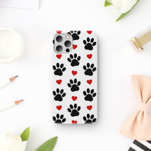 Patroon van poten, reuzenpoten, zwarte poten, rode Case-Mate iPhone case