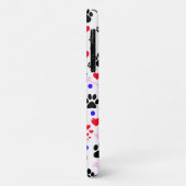 Patroon van poten, reuzenpoten, zwarte poten, rode Case-Mate iPhone case (Achterkant/links)