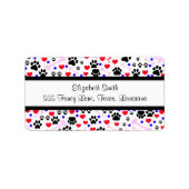 Patroon van poten, reuzenpoten, zwarte poten, rode etiket (Voorkant)