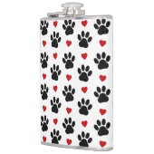 Patroon van poten, reuzenpoten, zwarte poten, rode heupfles (Links)