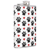 Patroon van poten, reuzenpoten, zwarte poten, rode heupfles (Rechts)