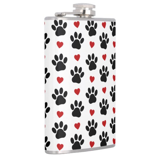 Patroon van poten, reuzenpoten, zwarte poten, rode heupfles (Rechts)