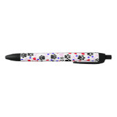 Patroon van poten, reuzenpoten, zwarte poten, rode inkt pen (Bodem)
