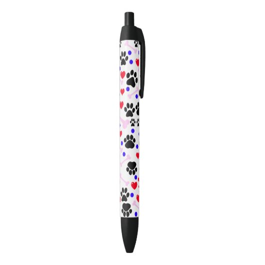 Patroon van poten, reuzenpoten, zwarte poten, rode inkt pen (Achterkant (Verticaal))