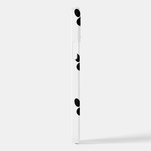 Patroon van poten, reuzenpoten, zwarte poten, rode iPhone hoesje (Rechterkant)