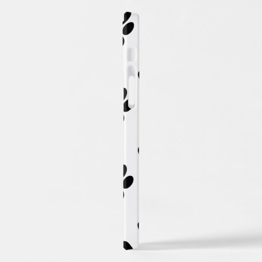 Patroon van poten, reuzenpoten, zwarte poten, rode iPhone hoesje (Linkerkant)