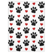 Patroon van poten, reuzenpoten, zwarte poten, rode klembord (Achterkant)