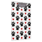 Patroon van poten, reuzenpoten, zwarte poten, rode klembord (Rechts)