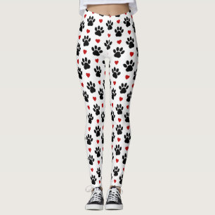 Patroon van poten, reuzenpoten, zwarte poten, rode leggings