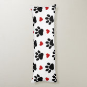 Patroon van poten, reuzenpoten, zwarte poten, rode lichaamskussen (Achterkant (Verticaal))