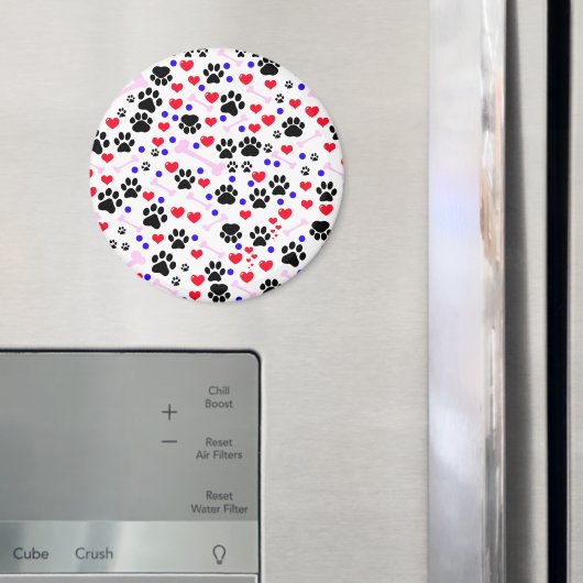 Patroon van poten, reuzenpoten, zwarte poten, rode magneet (Insitu (Koelkast))