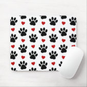 Patroon van poten, reuzenpoten, zwarte poten, rode muismat (Met muis)