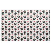 Patroon van poten, reuzenpoten, zwarte poten, rode stof (Fat Quarter)