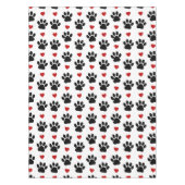 Patroon van poten, reuzenpoten, zwarte poten, rode tafelkleed (Voorkant)