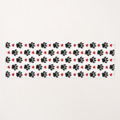 Patroon van poten, reuzenpoten, zwarte poten, rode yogamat (Voorkant (horizontaal))