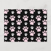 Patroon van poten, roze poten, reuzenpoten, dieren briefkaart (Voorkant)