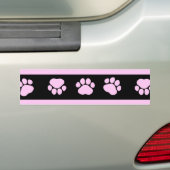 Patroon van poten, roze poten, reuzenpoten, dieren bumpersticker (Op auto)