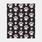 Patroon van poten, roze poten, reuzenpoten, dieren fleece deken (Voorkant)