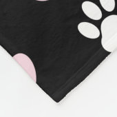 Patroon van poten, roze poten, reuzenpoten, dieren fleece deken (Hoek)