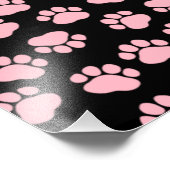 Patroon van poten, roze poten, reuzenpoten, dieren foto afdruk (Hoek)