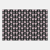 Patroon van poten, roze poten, reuzenpoten, dieren inpakpapier vel (Voorkant 2)