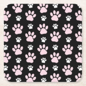Patroon van poten, roze poten, reuzenpoten, dieren kartonnen onderzetters (Voorkant)