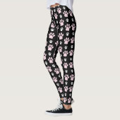 Patroon van poten, roze poten, reuzenpoten, dieren leggings (Links)