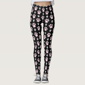 Patroon van poten, roze poten, reuzenpoten, dieren leggings (Voorkant)
