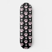 Patroon van poten, roze poten, reuzenpoten, dieren persoonlijk skateboard (Voorkant)