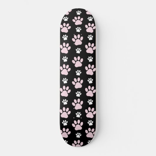 Patroon van poten, roze poten, reuzenpoten, dieren persoonlijk skateboard (Voorkant)