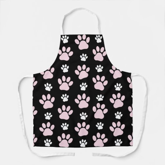 Patroon van poten, roze poten, reuzenpoten, dieren schort (Voorkant)