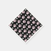 Patroon van poten, roze poten, reuzenpoten, dieren servet (Hoek)