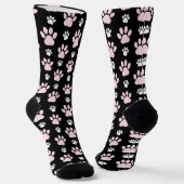Patroon van poten, roze poten, reuzenpoten, dieren sokken (Gebogen)