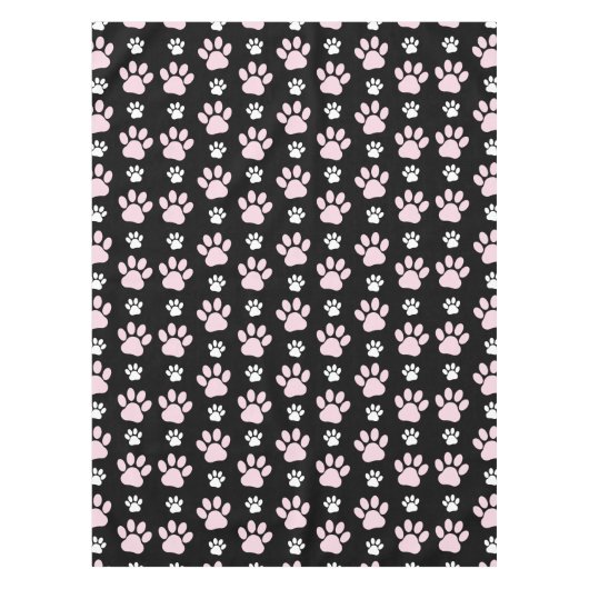 Patroon van poten, roze poten, reuzenpoten, dieren tafelkleed (Voorkant)