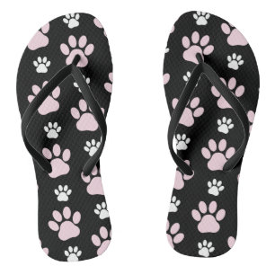 Patroon van poten, roze poten, reuzenpoten, dieren teenslippers