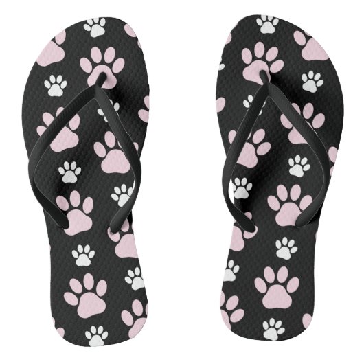 Patroon van poten, roze poten, reuzenpoten, dieren teenslippers (Voetbed)