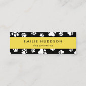 Patroon van poten, tandbaars, tandproever, tandpro mini visitekaartje (Voorkant)