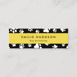 Patroon van poten, tandbaars, tandproever, tandpro mini visitekaartje