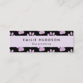 Patroon van poten, tandbaars, tandproever, tandpro mini visitekaartje (Voorkant)