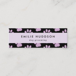 Patroon van poten, tandbaars, tandproever, tandpro mini visitekaartje