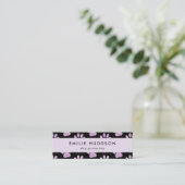 Patroon van poten, tandbaars, tandproever, tandpro mini visitekaartje (Staand voorkant)