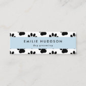 Patroon van poten, tandbaars, tandproever, tandpro mini visitekaartje (Voorkant)