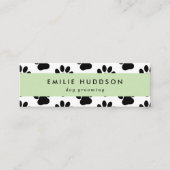 Patroon van poten, tandbaars, tandproever, tandpro mini visitekaartje (Voorkant)